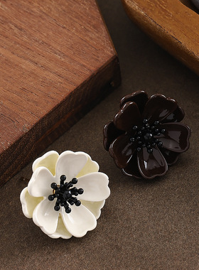 Asymmetric Floral Studs, French Chic Luxury Earrings
