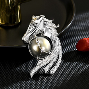Zodiac Brooch Animal Luxury Pin Roman Lapel Horse