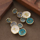 Floral Luxury Earrings Enamel Bold Vacation Statement Studs