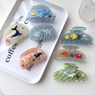 Ocean Starfish Shell Hair Claw Cute Hair Accessory