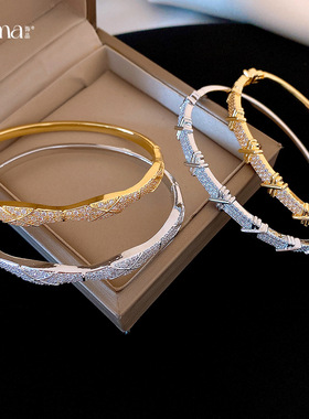 跨境欧美时尚轻奢满钻手镯