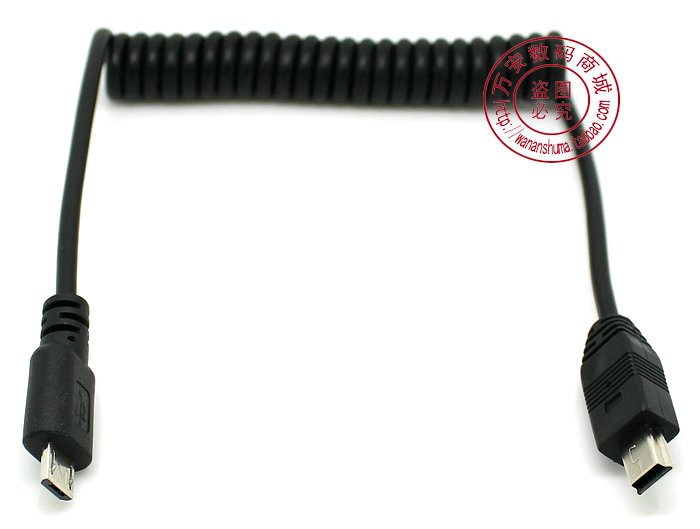 T型口转MICRO USB 伸缩 弹簧式 MIRCO USB公转mini 5pin公转接线