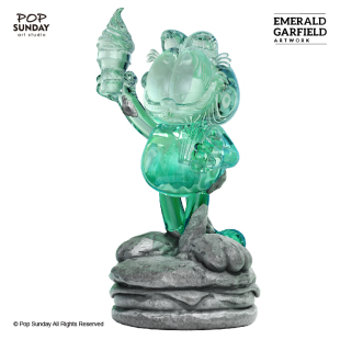 訾鹏 POP SUNDAY 艺术家艺术雕塑限量创意礼物收藏 翡翠加菲猫
