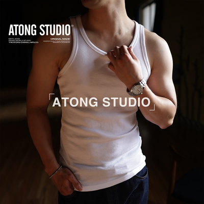 阿瞳自制250G复古莱卡棉螺纹背心