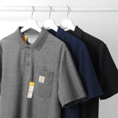 Carhartt卡哈特宽松工装 风POLO衫 K570男士 阿瞳牛社 翻领口袋短袖