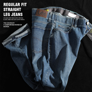 阿瞳牛社美版 Lee蓝色宽松直筒牛仔裤男士潮牌休闲百搭长裤春夏款