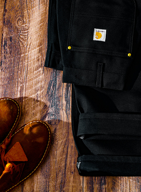 Carhartt B01卡哈特重磅帆布双膝加厚工装裤男款直筒美式伐木裤潮