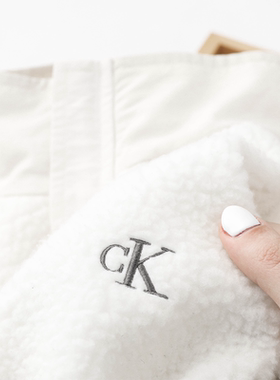 正品CalvinKlein/CK半拉链立领男士保暖卫衣加厚秋冬摇粒绒外套女