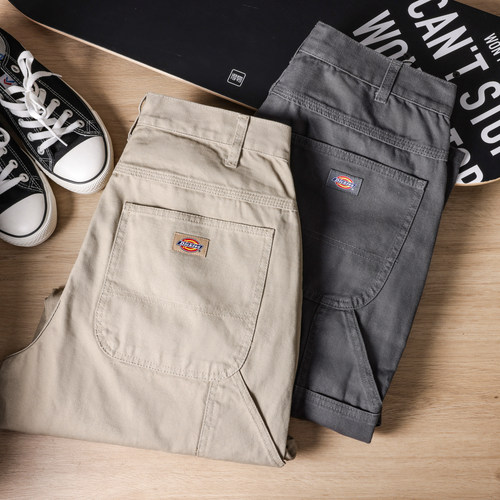 Dickies重磅帆布水洗工装伐木裤