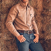 阿瞳牛社Wrangler威格西部牛仔风长袖 外套男 硬挺黄石风格 工装 衬衫