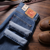中腰直筒休闲百搭宽松长裤 阿瞳牛社Levis李维斯550系列男士 牛仔裤