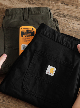阿瞳牛社Carhartt卡哈特休闲裤男士美式重磅工装裤纯棉斜纹裤B324
