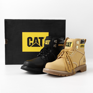 耐磨工装 大黄靴户外休闲马丁靴男士 靴P70042 CAT卡特经典 阿瞳牛社