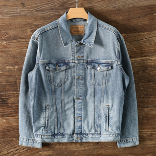 阿瞳牛社 Levis李维斯水洗磨白翻领牛仔夹克男士复古做旧休闲外套