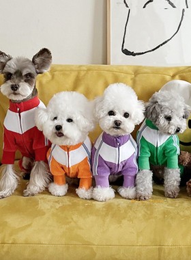 [现货]韩国littlecollin四季通用可爱狗狗棒球服宠物长袖四脚衣