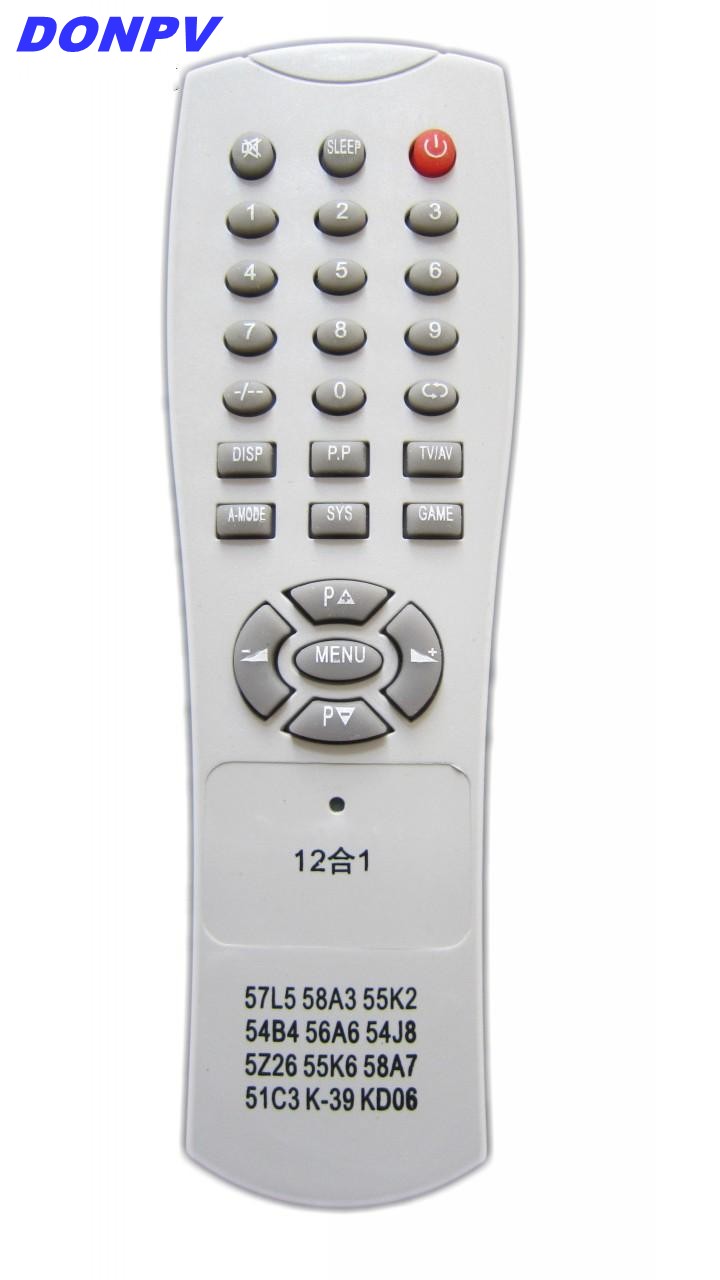 57L5 58A3 55K2  56A6 54B4杂牌电视机遥控器 12合1