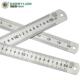 百威狮不锈钢直尺子加厚双面刻度钢板防护尺木工绘图测量金属尺50