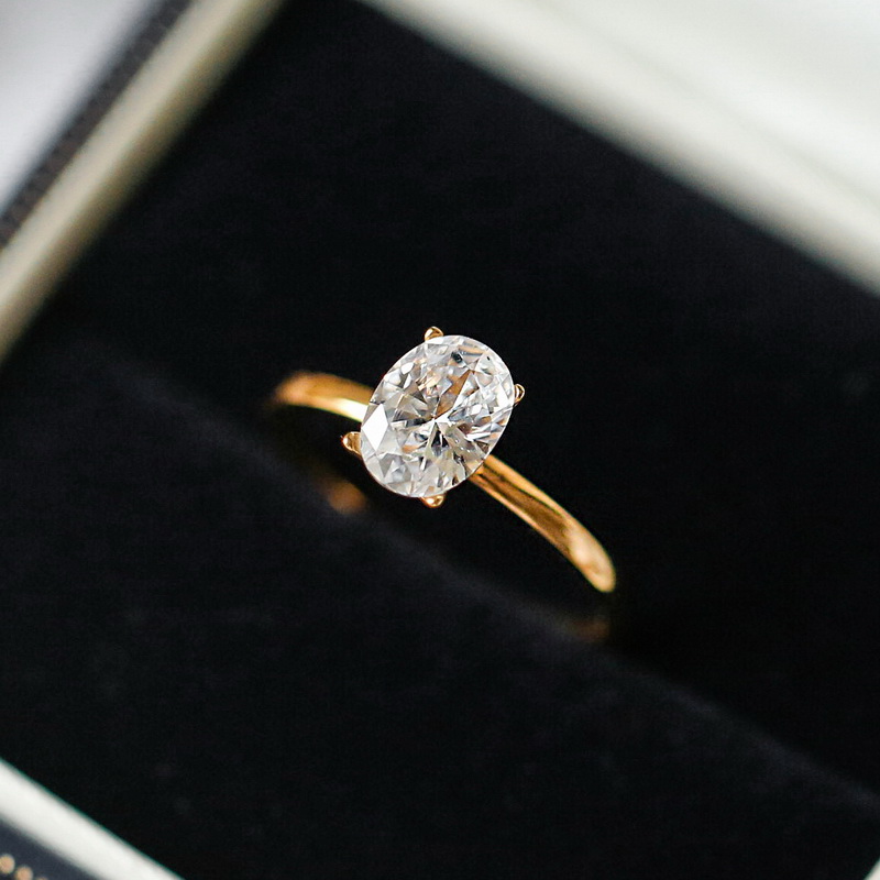 轻奢钻戒椭圆锆石戒指