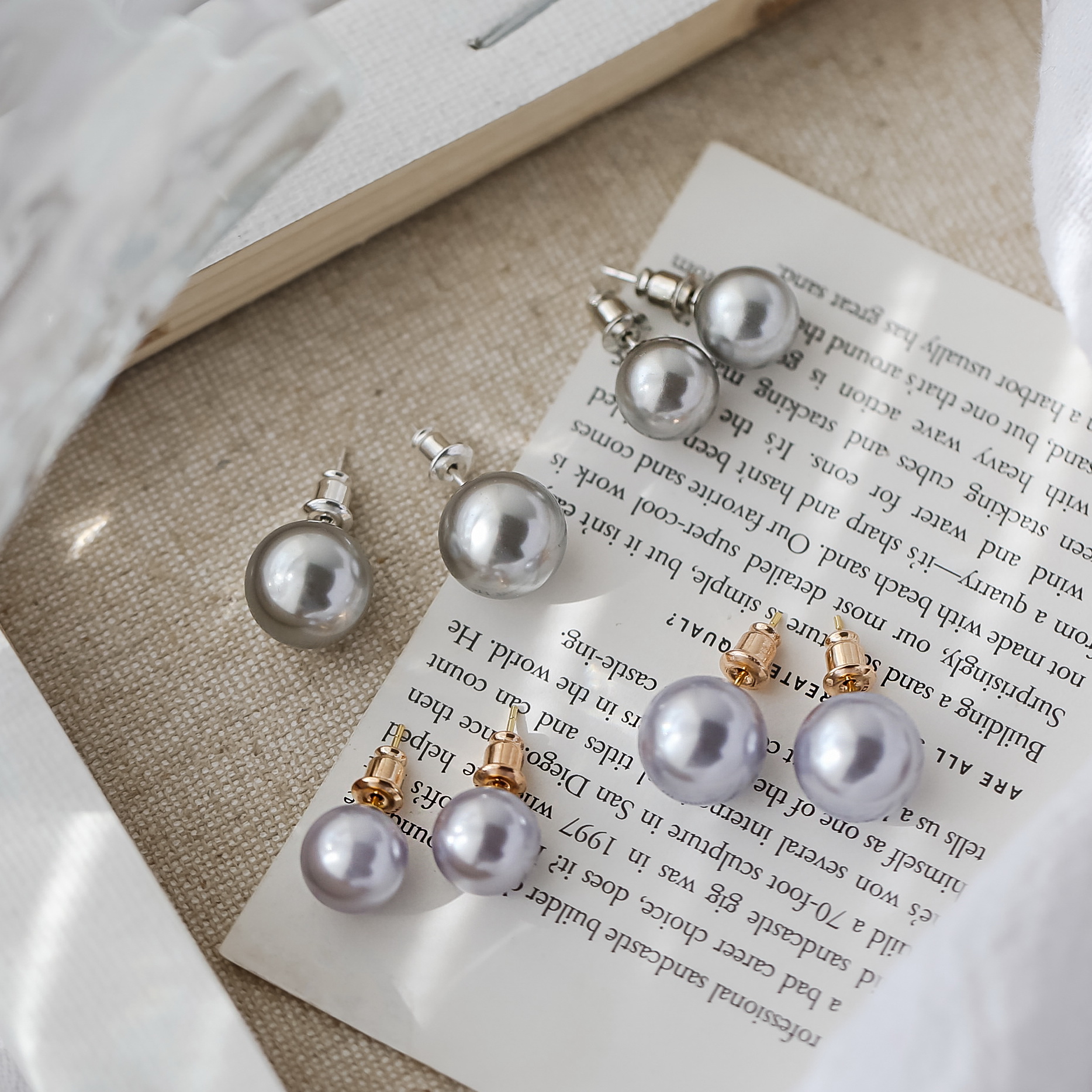 正圆强光正圆强光珍珠耳钉