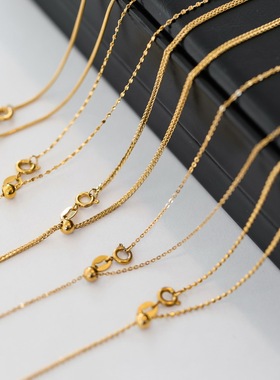 不掉色可穿吊坠项链镀18K金