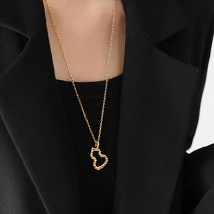 不掉色 项链女毛衣链秋冬配饰高级夏 高品质微镶锆石肌理葫芦长款