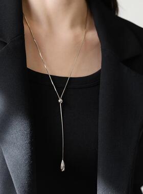 不掉色简约爱心流苏项链