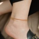 不掉色 双层编织红绳锆石脚链脚绳女叠戴小众设计感高级礼物时尚