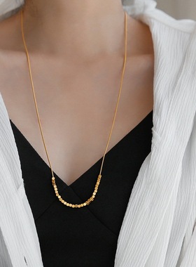 毛衣链碎银子长款项链不掉色