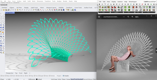 FY32 gh电池组孔雀开屏椅Grasshopper参数化设计素材
