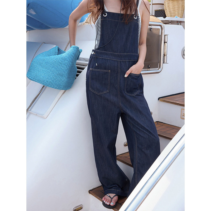 时AG 夏焕新 复古回潮 ROW风天丝棉凉感遮肉显瘦牛仔背带裤 61053