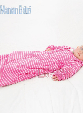 英国Jojo MamanBebe男女宝宝冬季加厚睡袋3.5托防踢被可拆袖婴儿