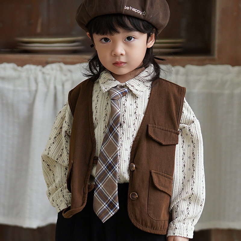 砚台家童装儿童格子小领带