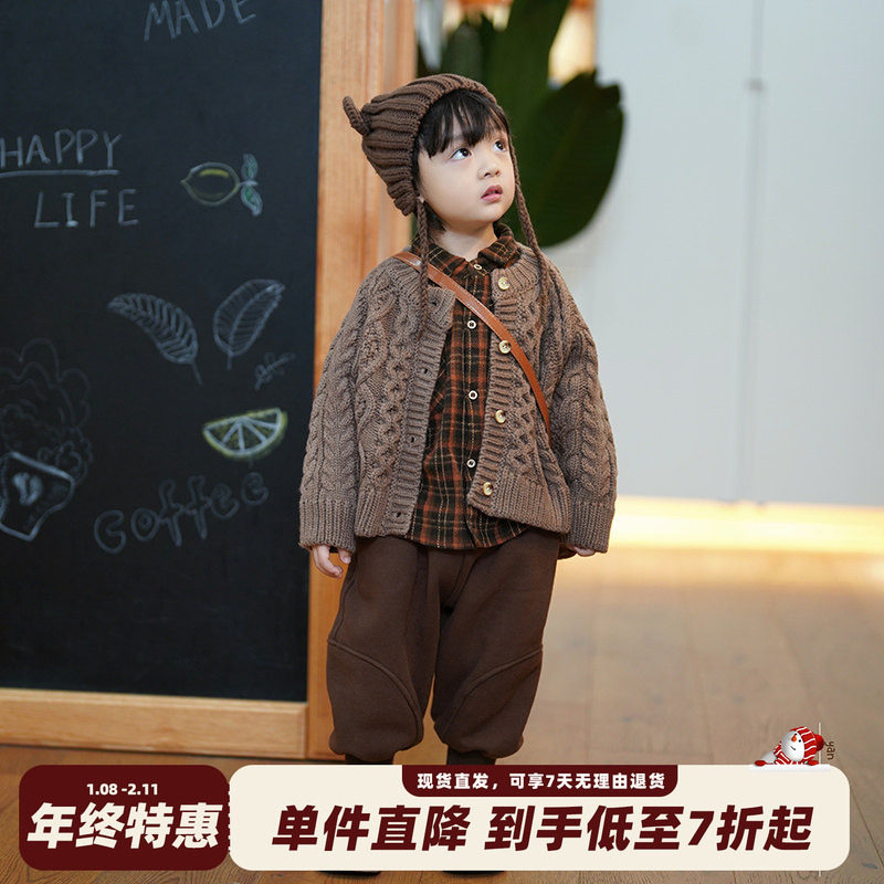 砚台家韩国儿童开衫毛衣针织衫男女童重工加厚纯色婴儿外套潮冬季,童装/婴儿装/亲子装,毛衣/针织衫,淘宝优惠券,粉丝福利购,淘宝优惠卷