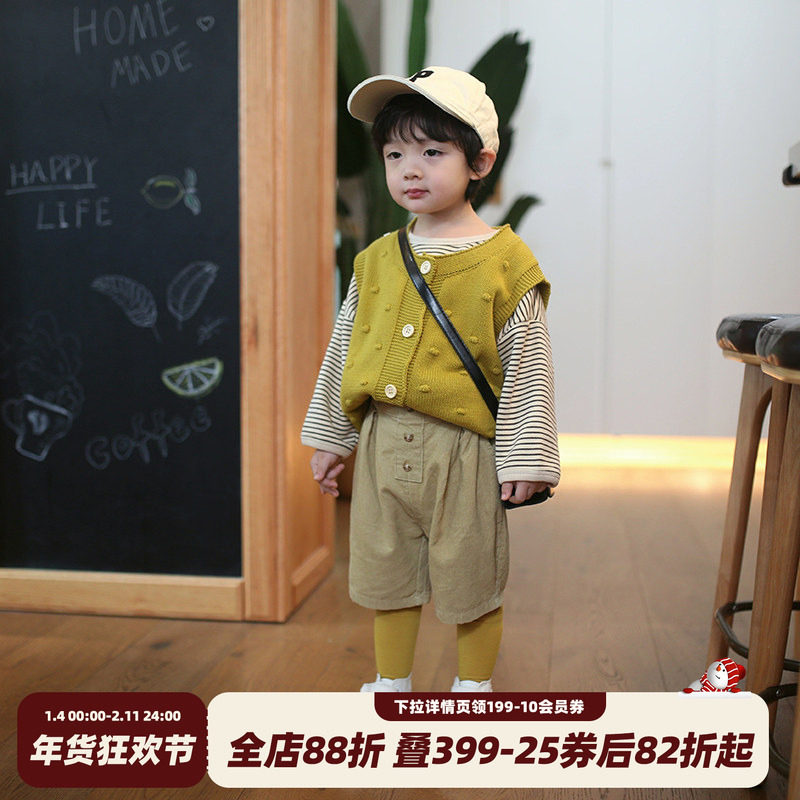 砚台家童装韩版儿童毛衣帅气春秋新款男女童开衫背心幼童针织马甲,童装/婴儿装/亲子装,马甲,淘宝优惠券,粉丝福利购,淘宝优惠卷