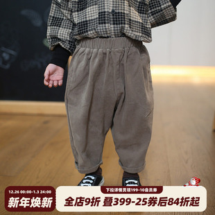 新款 帅气秋装 男童加绒裤 婴儿纯棉裤 砚台家童装 子冬装 儿童休闲长裤