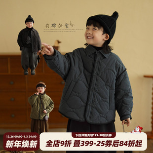 砚台家童装男童纯棉夹棉外套冬装衣服男孩棉衣男宝宝棉服儿童棉袄