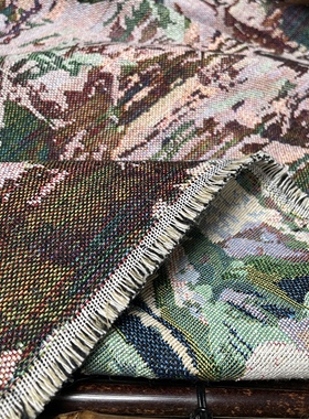 T102亚麻提花设计师布料2.75米乘1.45米