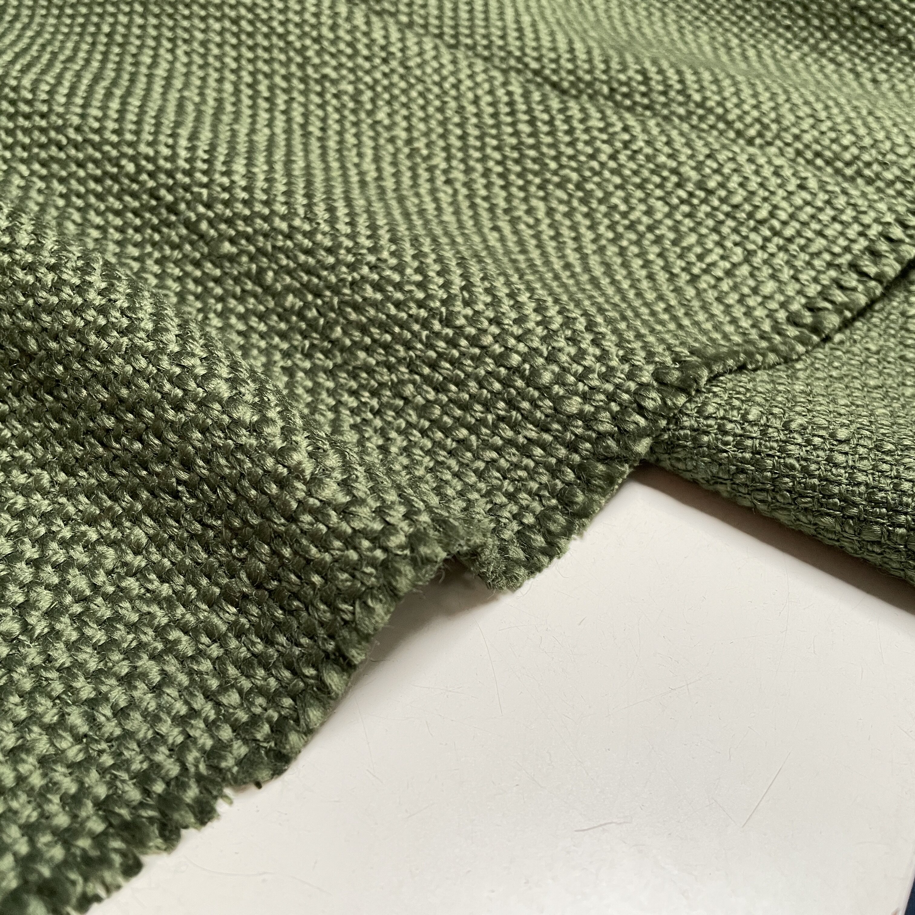 L1027011抹茶绿蜂巢小香羊毛呢厚实立体肌理设计师布料1.5*1.5米
