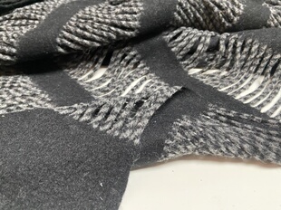 L0130 针织围巾披肩流苏羊绒设计师布料1.50米乘1.70