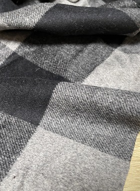 T104高端双面格子羊绒设计师布料3米乘1.45米