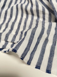 条纹色织麻设计师布料2.3米乘1.5 L032809