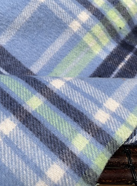 T102双面格子羊绒设计师布料1.5米乘1.4米
