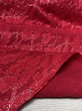 T105红色羊绒设计师布料1米乘1.45米