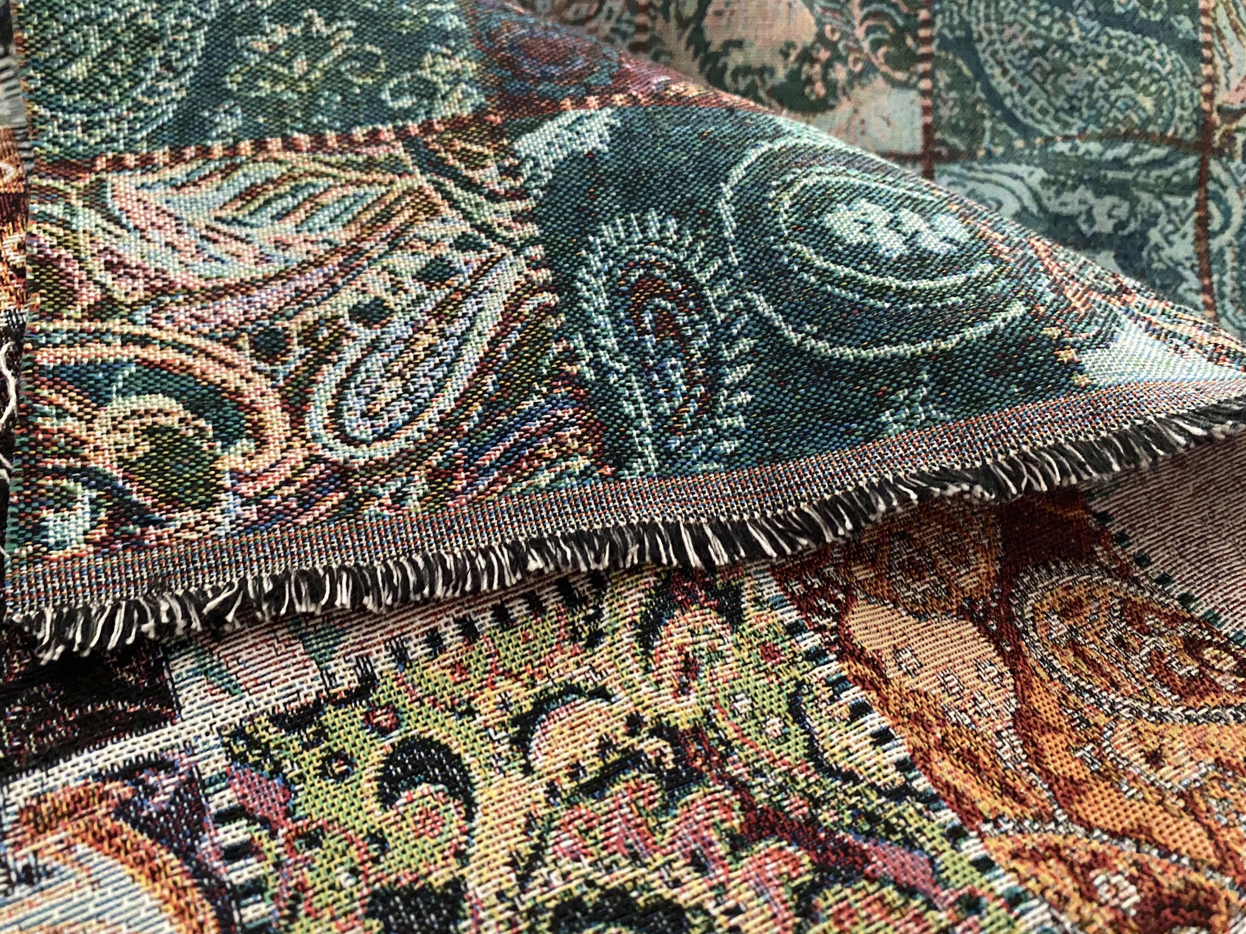 w12141艺术提花麻设计师布料3米×1.4米