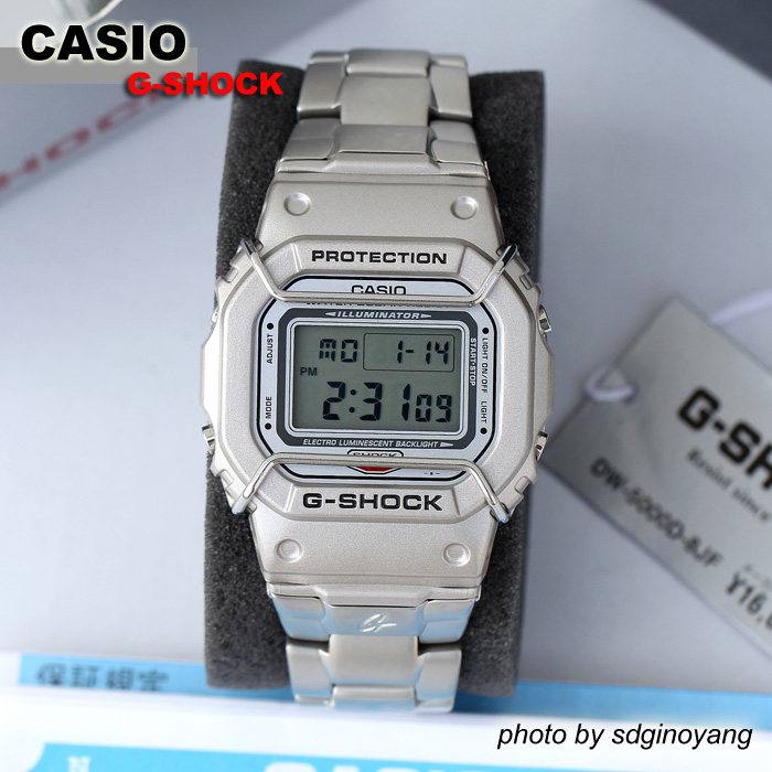 CASIO卡西欧G-SHOCK DW-5000D-8JF 不锈钢表带 金属旋盖 全新结束