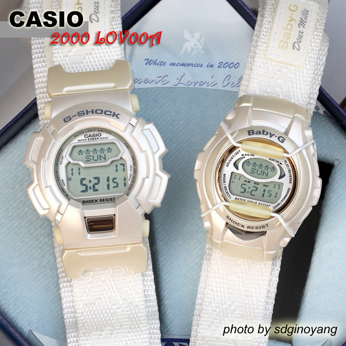 G-SHOCK 2000年限定情侣对表LOV00A-7JR(音乐铃声珍珠白)全新现货