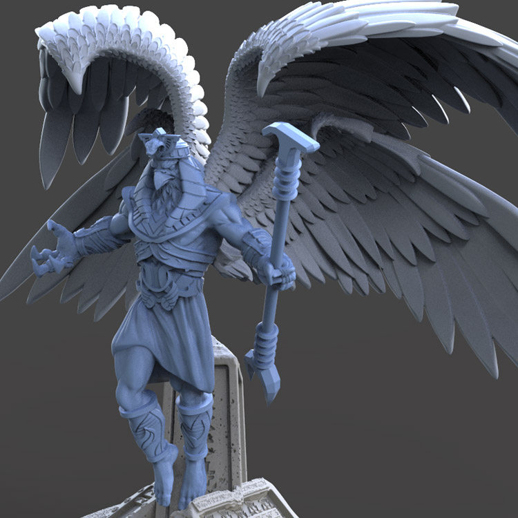 3d打印图纸模型埃及神话太阳神ra拉stl摆件立体圆雕图f3516