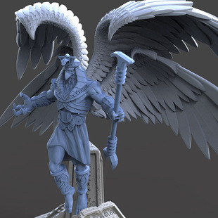 3d打印图纸模型埃及神话太阳神Ra拉STL摆件立体圆雕图F3516