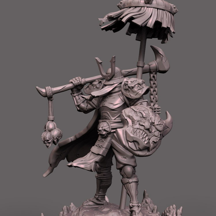 3d打印图纸模型素材文件日本八幡神STL摆件立体圆雕图F3339