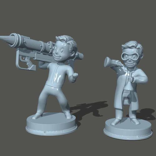 3d打印图纸模型数据vaultboy辐射小子STL手办F1983